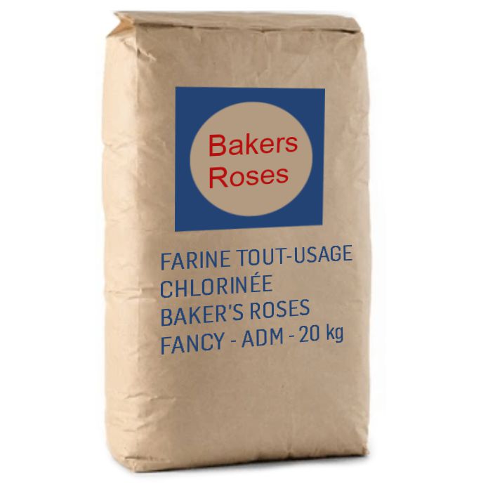 FARINE TOUT-USAGE CHLORINÉE BAKER'S ROSES FANCY - ADM - 20 kg