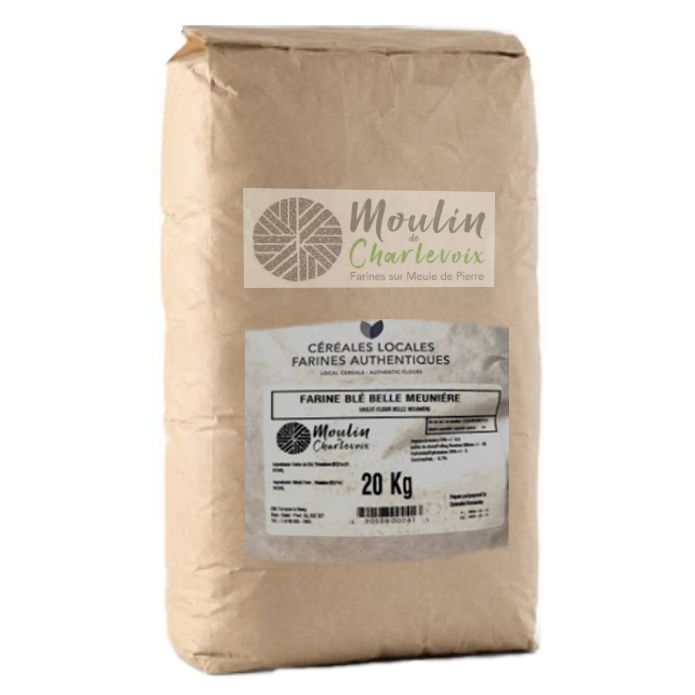FARINE DE BLÉ TOUT USAGE LA BELLE MEUNIÈRE MOULIN CHARLEVOIX - 20 kg
