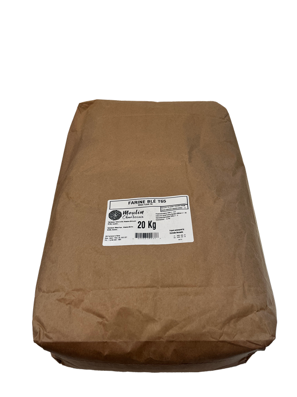 FARINE DE BLÉ T65 - MOULIN DE CHARLEVOIX - 20 kg