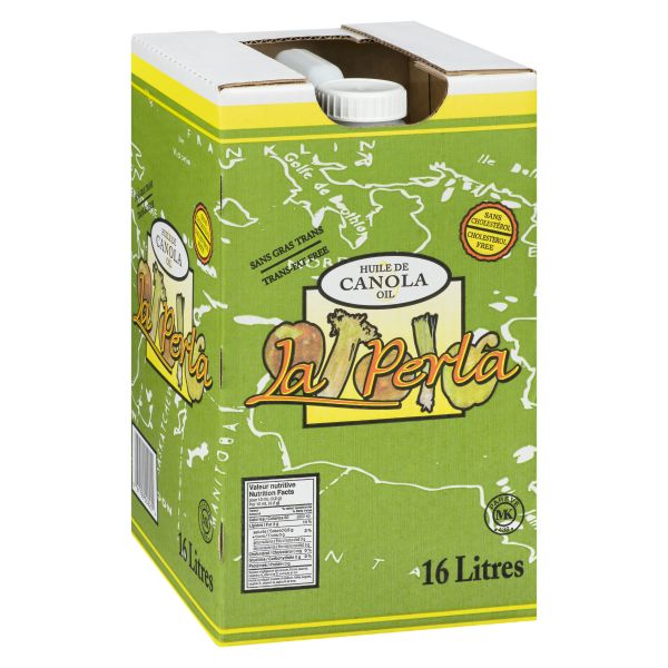 HUILE DE CANOLA SANS ADDITIF LA PERLA - 16 litres