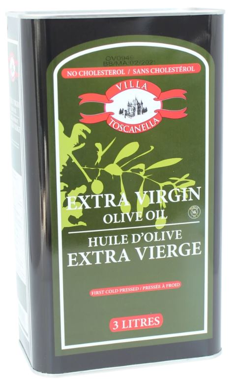 HUILE D'OLIVE EXTRA VIERGE - VILLA TOSCANELLA - 4 x 3 litres