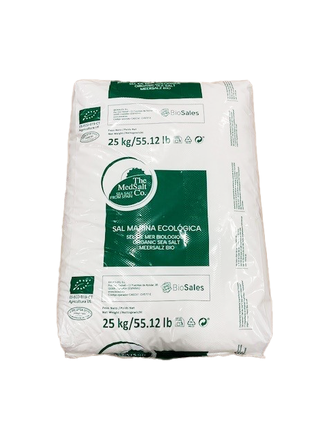 SEL DE MER MOYEN BIOLOGIQUE MÉDITERRANÉEN T2 0.30-1,81 MM - 25 KG