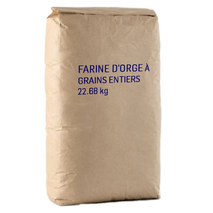 FARINE D'ORGE À GRAINS ENTIERS - 50 lbs - 22.68 kg