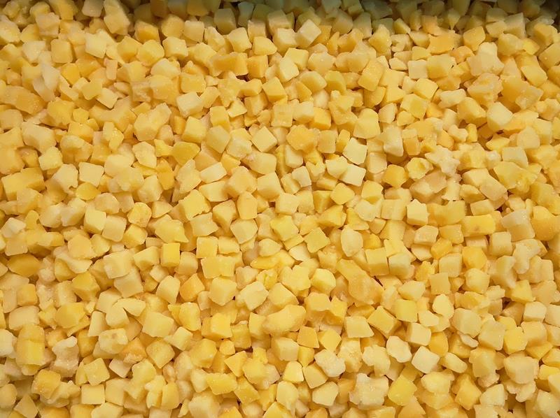 PÊCHE JAUNE EN DÉS IQF 10 X 10 MM DE CHINE - GELSIUS 10 kg
