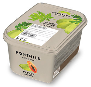PURÉE DE PAPAYE AVEC 10% DE SUCRE SURGELÉE - PONTHIER - 6 x 1 kg