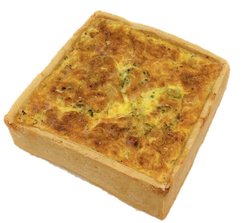 QUICHE BROCOLI-CHEDDAR CARRÉE ET CONGELÉE 4" - CARRÉMENT TARTE - 18 x 210 g