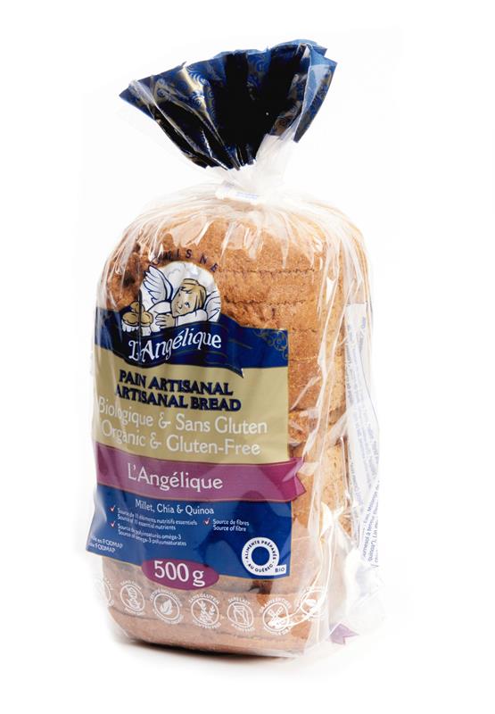 PAIN TRANCHÉ BIO SANS GLUTEN CONGELÉ L'ANGÉLIQUE  6 x 500g