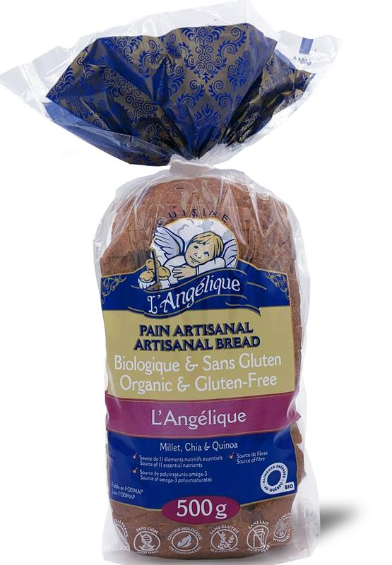 PAIN TRANCHÉ BIO SANS GLUTEN CONGELÉ L'ANGÉLIQUE  6 x 500g