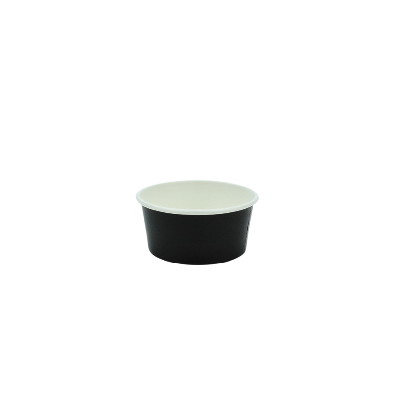 COUPE À GELATO EN CARTON  NOIR 100 ml (70 mm x 35 mm) - 50 UN