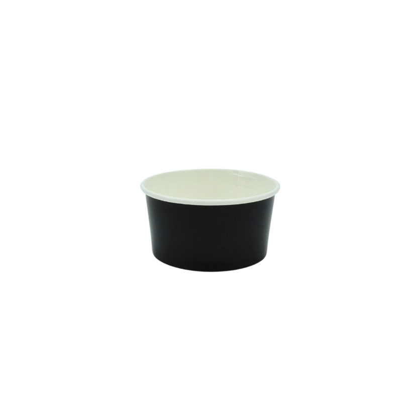 COUPE À GELATO EN CARTON NOIR 150 ml (80 mm x 43 mm) - 50 UN