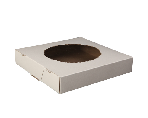 BOITE À TARTE EN CARTON AVEC FENÊTRE CELLO 8'' x 8'' x 1.5'' - 250 unités