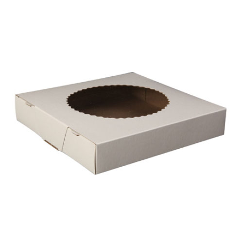 BOITE À TARTE EN CARTON AVEC FENÊTRE CELLO 10'' x 10'' x 1.75'' - 200 unités