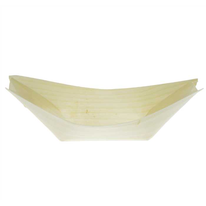BATEAU EN FEUILLE DE BAMBOU - 115 mm X 65 mm X 20 mm - 50 unités