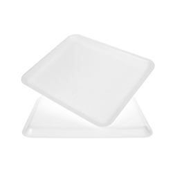 PLATEAU STYROMOUSSE NO.12S BLANC 11" x 9" x 5/8" - 250 unités