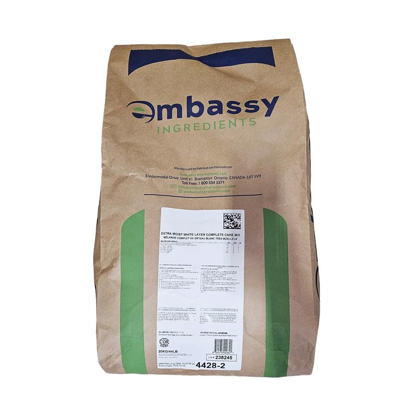 MÉLANGE COMPLET POUR GÂTEAU ÉTAGÉ À LA VANILLE TRÈS MOELLEUX - EMBASSY - 20 kg