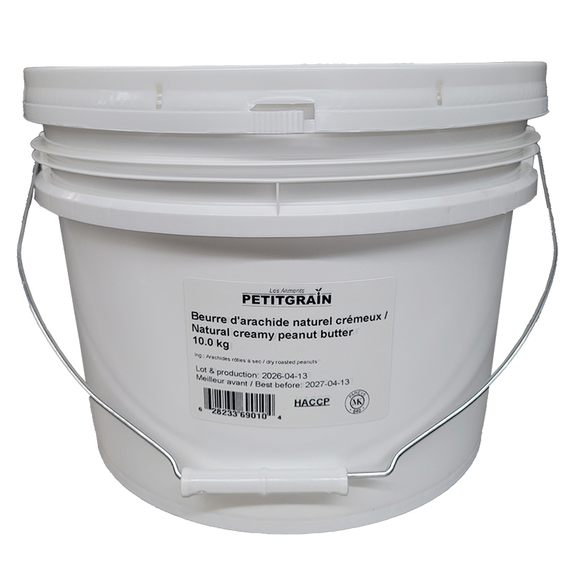 BEURRE D'ARACHIDE NATUREL CRÉMEUX - 10 kg