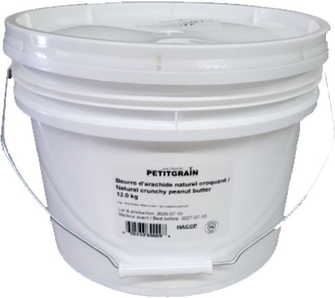 BEURRE D'ARACHIDE NATUREL CROQUANT - 12 kg