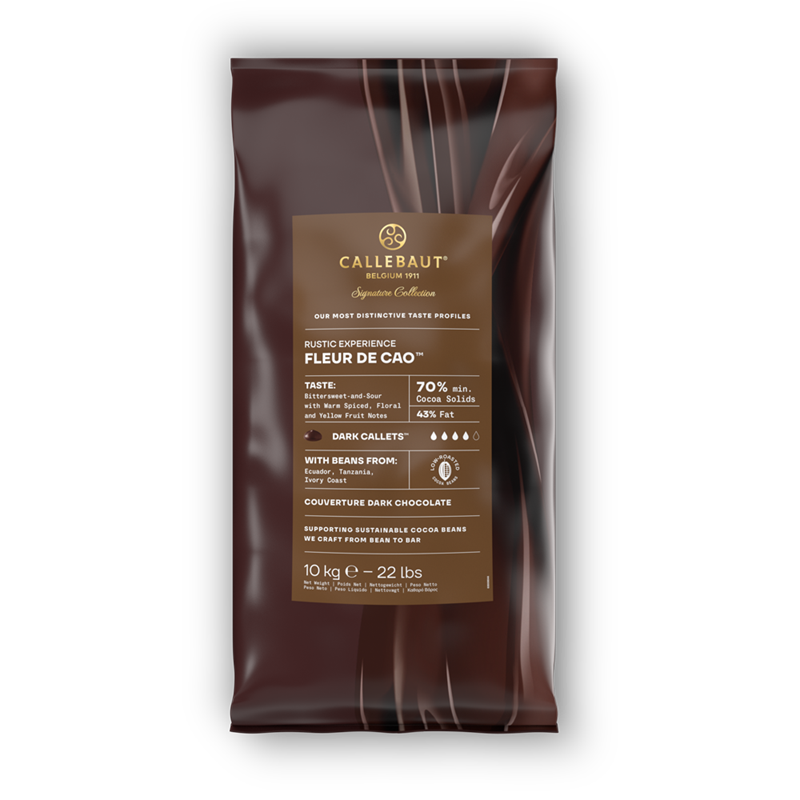 CHOCOLAT NOIR 70% EN PISTOLES FLEUR DE CAO - CALLEBAUT - 10 kg