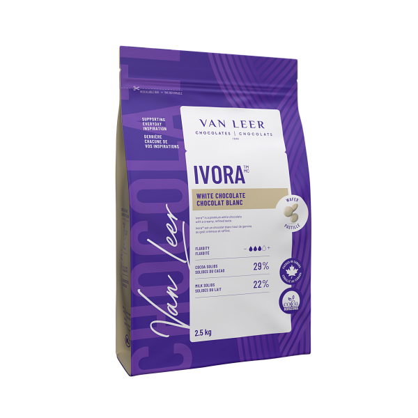 PISTOLES DE CHOCOLAT BLANC IVORA 36% - VAN LEER - 8 x 2.5 kg