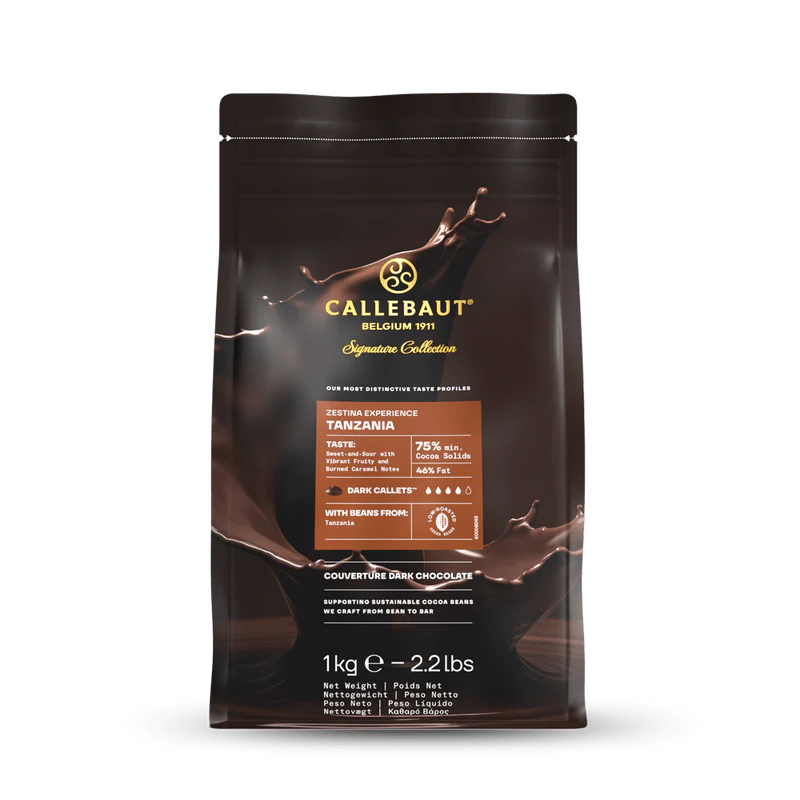 CHOCOLAT DE COUVERTURE NOIR 77% TANZANIE - CALLEBAUT - 1 kg