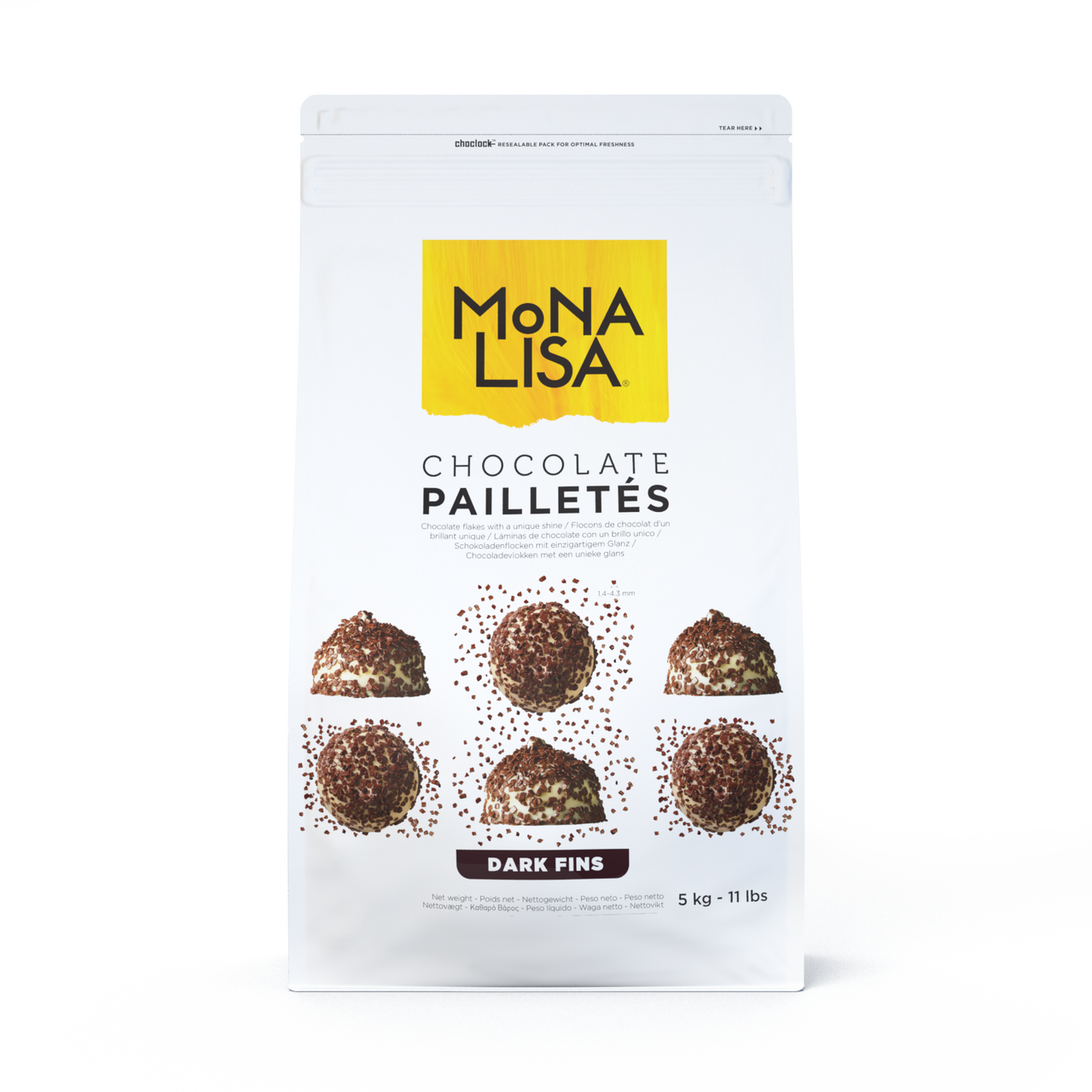 PAILLETTÉ DE CHOCOLAT FIN - MONA LISA - 5 kg