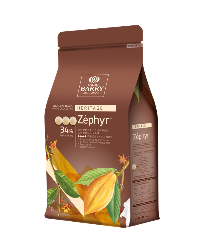 CHOCOLAT BLANC 34% HÉRITAGE ZÉPHYR™ - CACAO BARRY - 5 KG