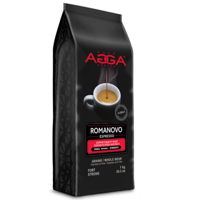 CAFÉ AGGA ESPRESSO ROMANOVO EN GRAIN 1 kg