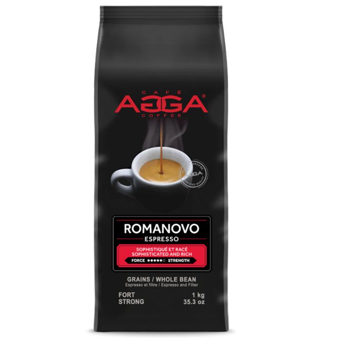 CAFÉ AGGA ESPRESSO ROMANOVO EN GRAIN 1 kg