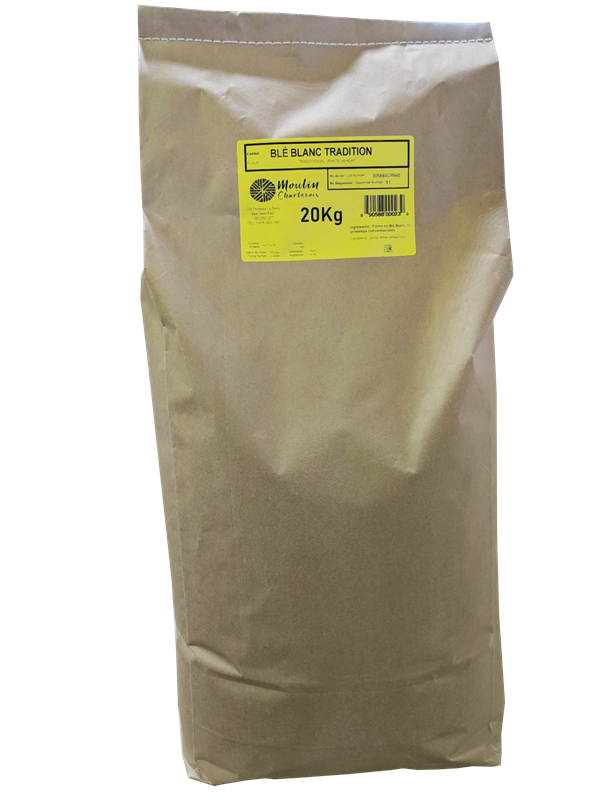 TRADITION WHITE WHEAT FLOUR - MOULIN DE CHARLEVOIX 20 kg