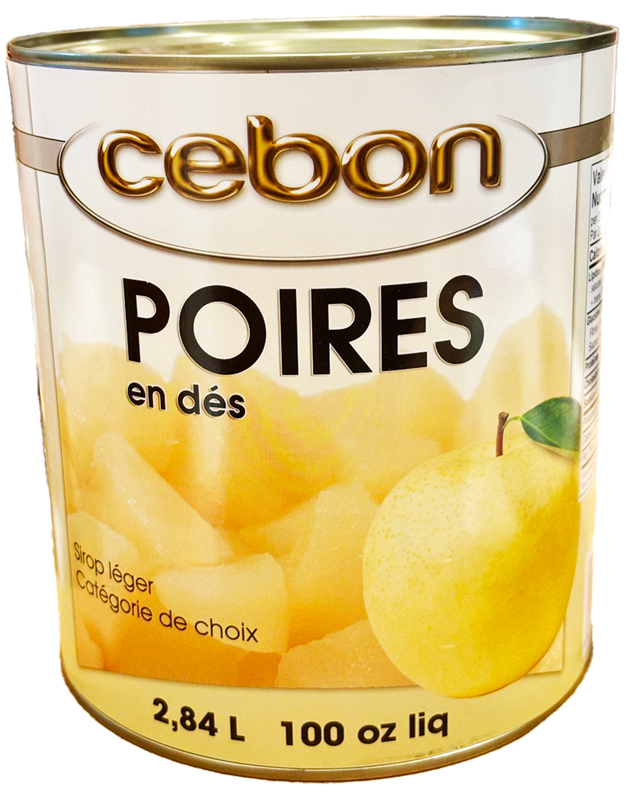 DICED PEAR IN A LIGHT SYRUP - 6 X 2.84 l