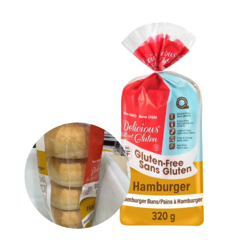 PAIN HAMBURGER SANS GLUTEN - DÉLICIEUX SANS GLUTEN - 6 x 320 g
