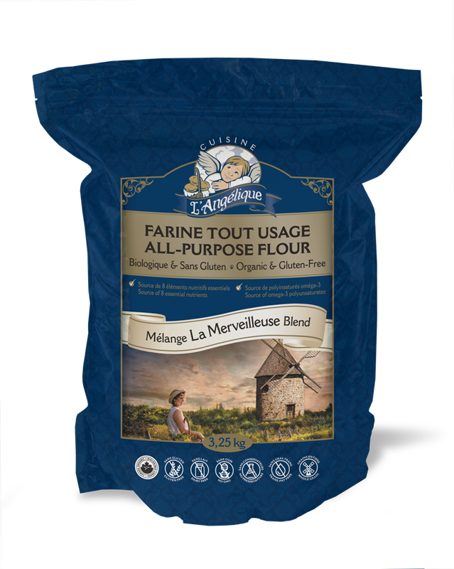 FARINE TOUT-USAGE BIO & SANS GLUTEN "LA MERVEILLEUSE" - CUISINE L'ANGÉLIQUE - 2 x 3.25 kg