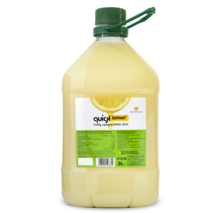 JUS DE CITRON 99.96% PURE -  QUICK LEMON 4 x 3 litres