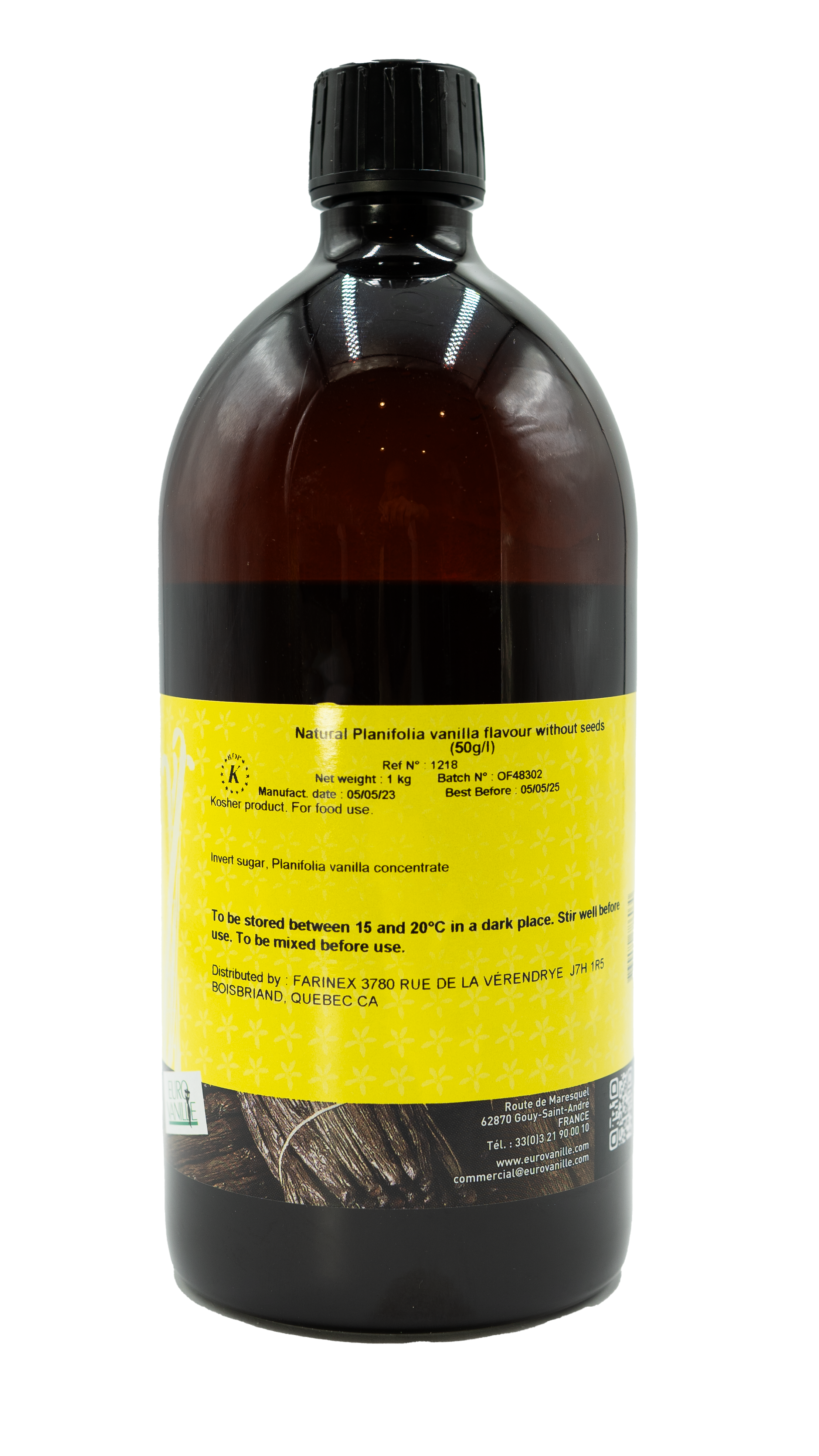 ARÔME DE VANILLE NATUREL (PLANIFOLIA 50 G) SANS GRAINS 1 KG