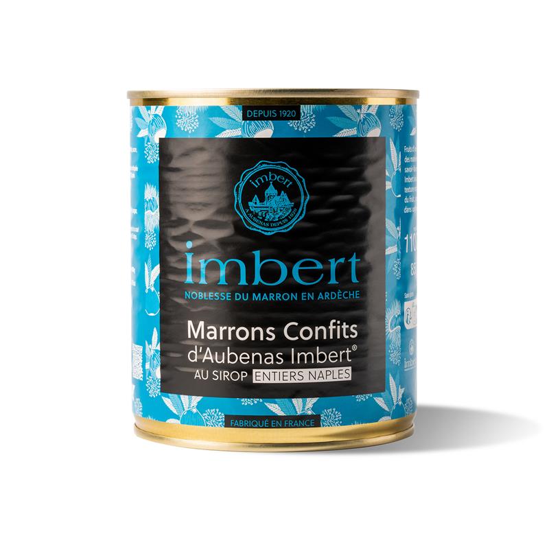 MARRONS CONFITS ENTIERS D'AUBENAS AU SIROP - IMBERT - 850 ml