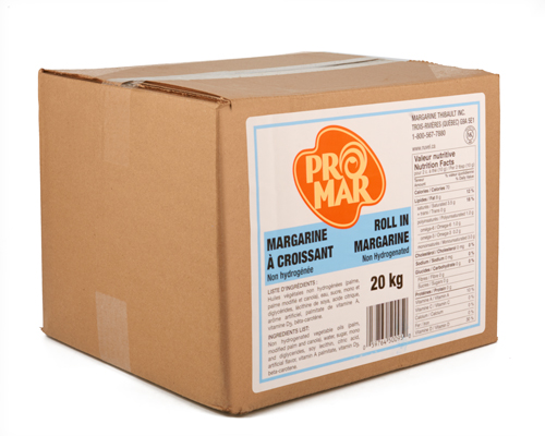 MARGARINE À CROISSANT NON HYDROGÉNÉE PROMAR  20 kg