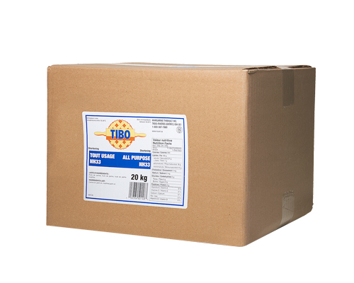 SHORTENING NON HYDROGÉNÉ TOUT USAGE NH33 (POUR PAINS, BISCUITS ET TARTES)  - TIBO - 20 kg