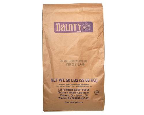 FARINE DE RIZ BRUN À GRAIN LONG SANS GLUTEN - DAINTY - 22.68 kg