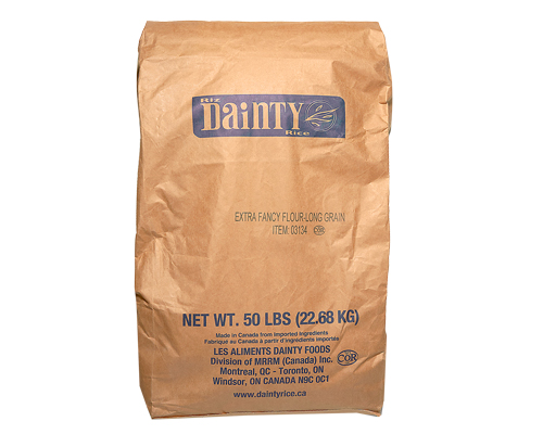 FARINE DE RIZ BLANC À LONG GRAIN SANS GLUTEN - DAINTY - 22.68 kg