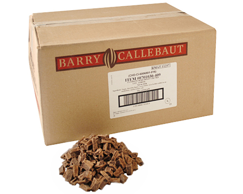 MORCEAUX DE CHOCOLAT NOIR MI-SUCRÉ 300CT - BARRY CALLEBAUT 30 lbs - 13.608 kg