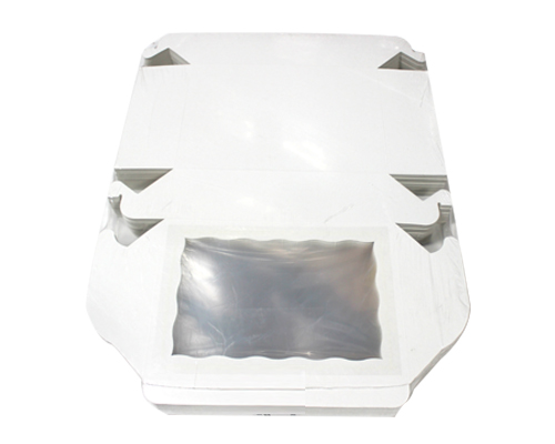 BOITE À CUPCAKE BLANCHE AVEC CELLO 12 UNITÉS OU 24 MINI 14X10X4 - 100 unités