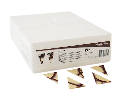 TRIANGLE POINTE JURA MARBRÉ EN CHOCOLAT - SMET - 490 unités