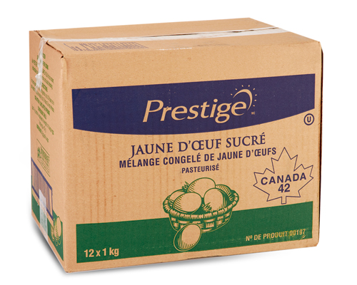 JAUNES D'ŒUFS SUCRÉS CONGELÉS 12 x 1 kg