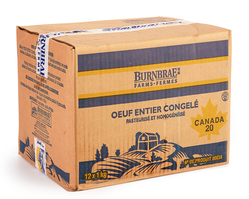 ŒUFS ENTIERS CONGELÉS 12 x 1 kg