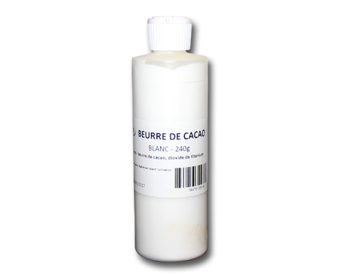 BEURRE DE CACAO BLANC BOUTEILLE 240 g