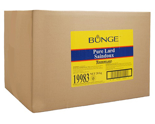 TENDERFLAKE CUBE PURE LARD - BUNGE 20 kg