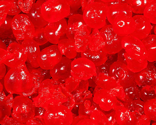 WHOLE AND BROKEN RED GLAZED CHERRIES - DÉLICES DE LA FORÊTS 15 kg