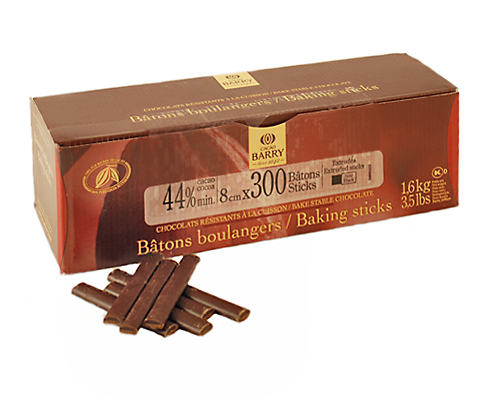 BÂTONS CHOCOLAT NOIR BOULANGER  8CM - CACAO BARRY - 300 unités  / 1.6 kg
