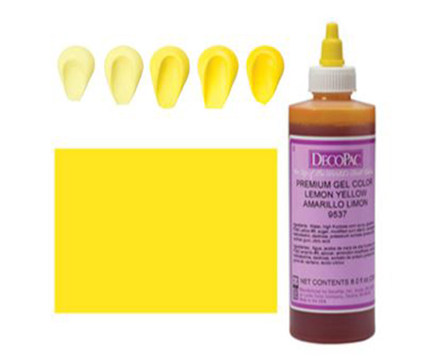 COLORANT GEL LIQUIDE JAUNE CITRON 8 oz