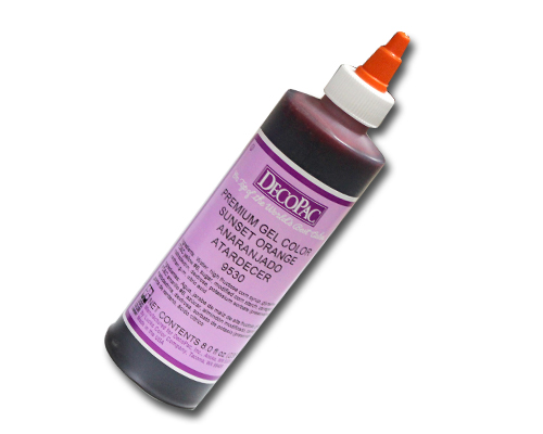 COLORANT GEL LIQUIDE ORANGE SUNSET 8 oz